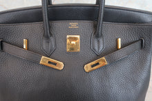 画像をギャラリービューアに読み込む, HERMES/エルメス バーキン35 フィヨルド ブラック 〇Z刻印 ハンドバッグ 700080047