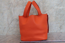 Load image into Gallery viewer, HERMES PICOTIN LOCK GM Clemence leather Orange poppy T Engraving Hand bag 700090143