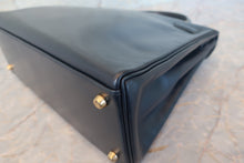将图片加载到图库查看器,HERMES KELLY 32 Box carf leather Navy ○W刻印 Shoulder bag 700100146
