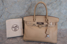 Load image into Gallery viewer, HERMES BIRKIN 30 Swift leather Tabac camel □M Engraving Hand bag 700020145