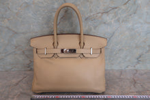Load image into Gallery viewer, HERMES BIRKIN 30 Swift leather Tabac camel □M Engraving Hand bag 700020145