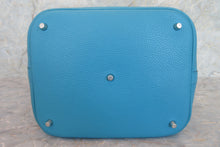 Load image into Gallery viewer, HERMES PICOTIN LOCK GM Clemence leather Turquoise blue □R Engraving Hand bag 700040040