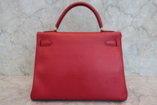 将图片加载到图库查看器,HERMES KELLY 32 Graine Couchevel leather Rouge vif 〇X刻印 Shoulder bag 800050067