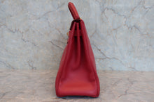 将图片加载到图库查看器,HERMES KELLY 32 Graine Couchevel leather Rouge vif 〇X刻印 Shoulder bag 800050067
