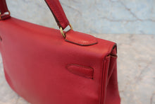 将图片加载到图库查看器,HERMES KELLY 32 Graine Couchevel leather Rouge vif 〇X刻印 Shoulder bag 800050067