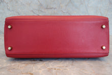 将图片加载到图库查看器,HERMES KELLY 32 Graine Couchevel leather Rouge vif 〇X刻印 Shoulder bag 800050067