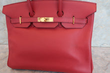 Load image into Gallery viewer, HERMES BIRKIN 35 Togo leather Rouge garance □N Engraving Hand bag 700090135