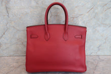 Load image into Gallery viewer, HERMES BIRKIN 35 Togo leather Rouge garance □N Engraving Hand bag 700090135
