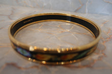 將圖片載入圖庫檢視器 HERMES/エルメス エマイユPM 金メッキ ゴールド/マルチカラー バングル 27120269