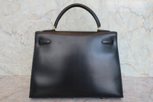 将图片加载到图库查看器,HERMES KELLY 32 Box carf leather Black ○W刻印 Shoulder bag 800080014
