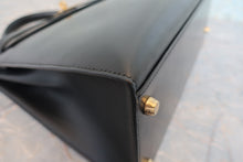 将图片加载到图库查看器,HERMES KELLY 32 Box carf leather Black ○W刻印 Shoulder bag 800080014