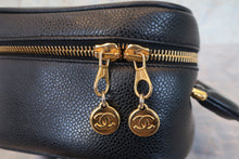 画像をギャラリービューアに読み込む, CHANEL/シャネル ココマークバニティ キャビアスキン ブラック/ゴールド金具 バニティ 800010034