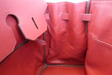 Load image into Gallery viewer, HERMES BIRKIN 35 Togo leather Rouge garance □N Engraving Hand bag 700090135