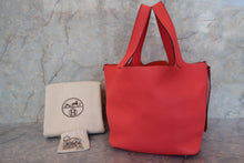 将图片加载到图库查看器,HERMES PICOTIN LOCK MM Clemence leather Rose texas Y刻印 Hand bag 700100147
