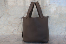 将图片加载到图库查看器,HERMES PICOTIN LOCK PM Clemence leather Etain □O刻印 Hand bag 700100166