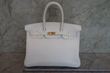 Load image into Gallery viewer, HERMES BIRKIN 35 Clemence leather White □H Engraving Hand bag 700090137
