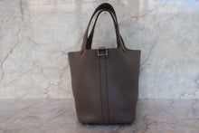 将图片加载到图库查看器,HERMES PICOTIN LOCK PM Clemence leather Etain □O刻印 Hand bag 700100166