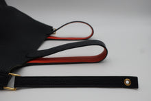 Load image into Gallery viewer, HERMES PICOTIN LOCK ECLAT MM Clemence leather/Swift leather Blue Indigo/Orange poppy X Engraving Hand bag 800090244