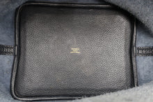 Load image into Gallery viewer, HERMES PICOTIN LOCK ECLAT MM Clemence leather/Swift leather Blue Indigo/Orange poppy X Engraving Hand bag 800090244