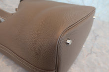 Load image into Gallery viewer, HERMES PICOTIN LOCK MM Clemence leather Etoupe gray □O Engraving Hand bag 800070022