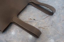 Load image into Gallery viewer, HERMES PICOTIN LOCK MM Clemence leather Etoupe gray □O Engraving Hand bag 800070022