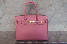 Load image into Gallery viewer, HERMES BIRKIN 30 Personal order Chevre myzore goatskim Pink/Rose tyrien □P Engraving Hand bag 700120073