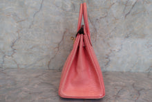 Load image into Gallery viewer, HERMES BIRKIN 25 Lizard Bougainvillier A Engraving Hand bag 600080137