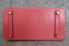 Load image into Gallery viewer, HERMES BIRKIN 25 Lizard Bougainvillier A Engraving Hand bag 600080137