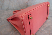 Load image into Gallery viewer, HERMES BIRKIN 25 Lizard Bougainvillier A Engraving Hand bag 600080137