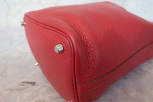 将图片加载到图库查看器,HERMES PICOTIN LOCK PM Clemence leather Rouge garance Hand bag 700100196