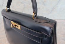 將圖片載入圖庫檢視器 HERMES/エルメス ケリー28 ボックスカーフ ネイビー 〇J刻印 ショルダーバッグ 700090117