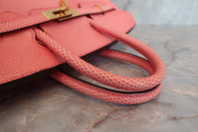 Load image into Gallery viewer, HERMES BIRKIN 25 Lizard Bougainvillier A Engraving Hand bag 600080137