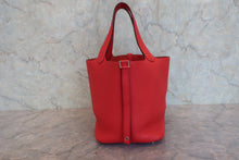 将图片加载到图库查看器,HERMES PICOTIN LOCK MM Clemence leather Rouge de coeur Y刻印 Hand bag 800080098