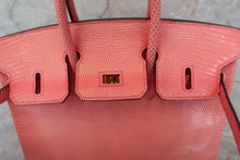Load image into Gallery viewer, HERMES BIRKIN 25 Lizard Bougainvillier A Engraving Hand bag 600080137
