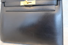 画像をギャラリービューアに読み込む, HERMES/エルメス ケリー28 ボックスカーフ ブラック 〇T刻印 ハンドバッグ 7000010230