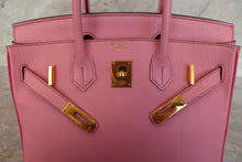 Load image into Gallery viewer, HERMES BIRKIN 30 Personal order Chevre myzore goatskim Pink/Rose tyrien □P Engraving Hand bag 700120073
