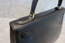 画像をギャラリービューアに読み込む, HERMES/エルメス ケリー28 ボックスカーフ ブラック 〇T刻印 ハンドバッグ 7000010230