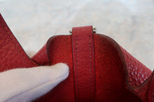 将图片加载到图库查看器,HERMES PICOTIN LOCK PM Clemence leather Rouge garance Hand bag 700100196