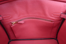 Load image into Gallery viewer, HERMES BIRKIN 25 Lizard Bougainvillier A Engraving Hand bag 600080137