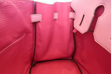 Load image into Gallery viewer, HERMES BIRKIN 30 Personal order Chevre myzore goatskim Pink/Rose tyrien □P Engraving Hand bag 700120073