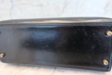 画像をギャラリービューアに読み込む, HERMES/エルメス ケリー28 ボックスカーフ ブラック 〇T刻印 ハンドバッグ 7000010230