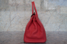 将图片加载到图库查看器,HERMES BIRKIN 35 Clemence leather Bougainvillier □N刻印 Hand bag 700100178