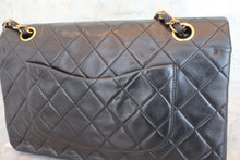 Load image into Gallery viewer, CHANEL Matelasse double flap double chain shoulder bag Lambskin Black/Gold hadware Shoulder bag 800070015