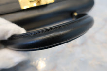 画像をギャラリービューアに読み込む, HERMES/エルメス ケリー28 ボックスカーフ ブラック 〇T刻印 ハンドバッグ 7000010230