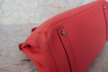 将图片加载到图库查看器,HERMES BIRKIN 35 Clemence leather Bougainvillier □N刻印 Hand bag 700100178