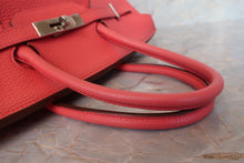 将图片加载到图库查看器,HERMES BIRKIN 35 Clemence leather Bougainvillier □N刻印 Hand bag 700100178