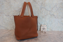 将图片加载到图库查看器,HERMES PICOTIN LOCK Eclat MM Clemence leather/Swift leather Gold/Nata Y刻印 Hand bag 800080097