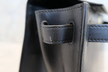 画像をギャラリービューアに読み込む, HERMES/エルメス ケリー28 ボックスカーフ ブラック 〇T刻印 ハンドバッグ 7000010230