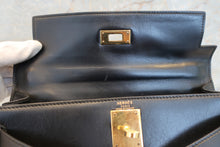 画像をギャラリービューアに読み込む, HERMES/エルメス ケリー28 ボックスカーフ ブラック 〇T刻印 ハンドバッグ 7000010230