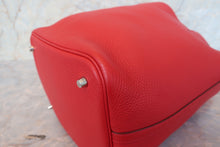 将图片加载到图库查看器,HERMES PICOTIN LOCK MM Clemence leather Rouge casaque X刻印 Hand bag 700100181